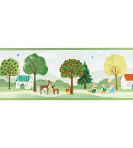 Once Upon A Time Border Wallpaper by Villa Nova Green Once Upon A Time Border Wallpaper by Villa Nova Green