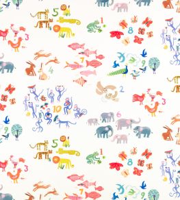 One Two Three Fabric by Villa Nova Blue