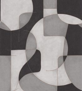 Op'art Wallpaper by Casadeco Gris / Noir