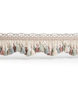 Ophelia Scallop Tassel Fringe Trimming by James Hare Pink Aqua Ophelia Scallop Tassel Fringe Trimming by James Hare Pink Aqua