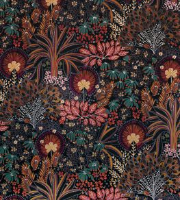 Opium Fabric by Casamance Pourpre / Petrole