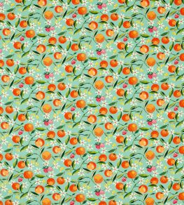 Orange Blossom Fabric by Clarke & Clarke Jade Orange Blossom Fabric by Clarke & Clarke Jade