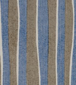 Orchard Stripe Fabric by Fermoie Blue/Brown