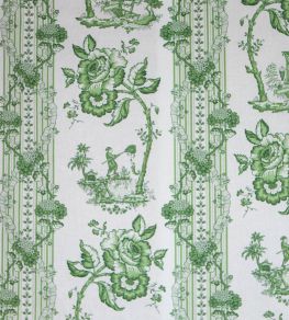 Oriental Toile Fabric by Titley and Marr Verdant Oriental Toile Fabric by Titley and Marr Verdant