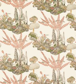 Orleans Fabric by Thibaut Apricot and Ginger Orleans Fabric by Thibaut Apricot and Ginger