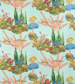 Orleans Fabric by Thibaut Turquoise Orleans Fabric by Thibaut Turquoise