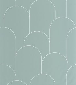 Ornament Wallpaper by Caselio Vert D Eau Blanc Ornament Wallpaper by Caselio Vert D Eau Blanc