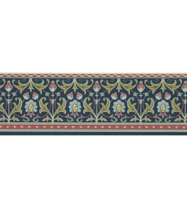 Ornamental Frieze Wallpaper by Morris & Co Indigo/Thyme