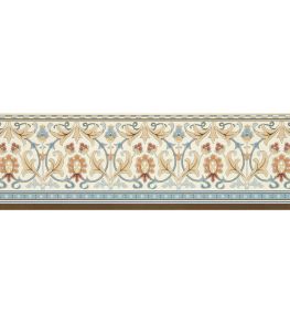 Ornamental Frieze Wallpaper by Morris & Co Linen/Woad