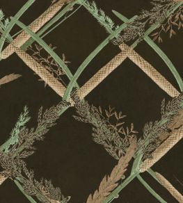 Ornamental Reed Wallpaper by MINDTHEGAP Anthracite Ornamental Reed Wallpaper by MINDTHEGAP Anthracite