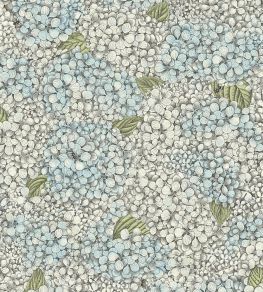Ortensia Wallpaper by Cole & Son Blue & Cream Ortensia Wallpaper by Cole & Son Blue & Cream
