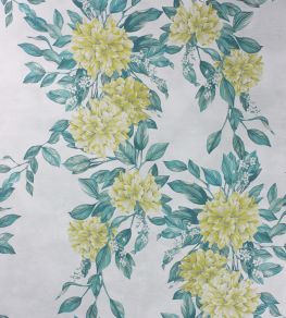 Rhodora Wallpaper by Osborne & Little Lemon / Green / Stone Rhodora Wallpaper by Osborne & Little Lemon / Green / Stone
