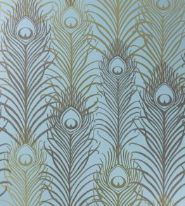 Peacock Wallpaper by Matthew Williamson Jade, Metallic Antique Gold