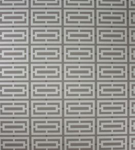 Kikko Trellis Vinyl Wallpaper by Osborne & Little Cocoa/Pale Gilver