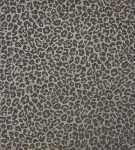 Pardus Wallpaper by Osborne & Little Charcoal/Metallic Gilver