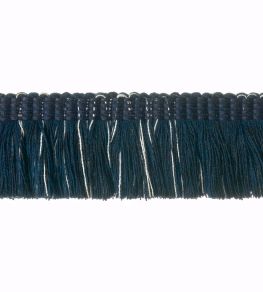 Outdoor Moss Fringe 40mm Trimming by Houles Navy Blue