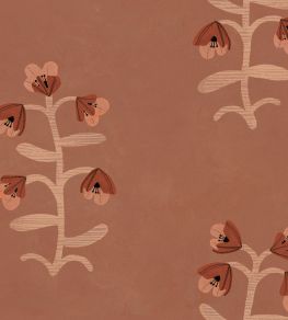 Pacific Blooming Wallpaper by Tres Tintas Red Pacific Blooming Wallpaper by Tres Tintas Red
