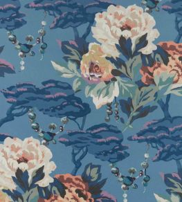 Paeonia Wallpaper by 1838 Wallcoverings Indigo Paeonia Wallpaper by 1838 Wallcoverings Indigo