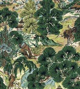 Pagoda Trees Wallpaper by Thibaut Brown and Green Pagoda Trees Wallpaper by Thibaut Brown and Green