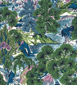 Pagoda Trees Wallpaper by Thibaut Lavender and Blue Pagoda Trees Wallpaper by Thibaut Lavender and Blue
