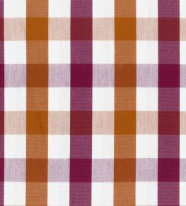 Paint Pot Check Fabric by Ian Mankin Claret/Rust Paint Pot Check Fabric by Ian Mankin Claret/Rust