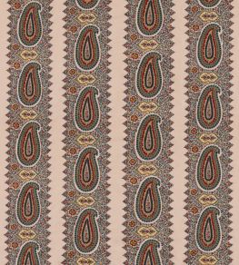 Paisley Stripe Fabric by Mulberry Home Indigo/Red