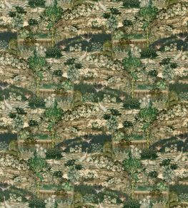 Palace Tapestry Velvet Fabric by GP & J Baker Royal Green Palace Tapestry Velvet Fabric by GP & J Baker Royal Green