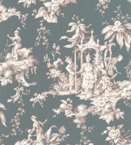 Palais De Chine Wallpaper by Casadeco Vert Emeraude Palais De Chine Wallpaper by Casadeco Vert Emeraude