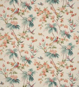 Palm Blossom Fabric by Colefax and Fowler Tomato/Teal Palm Blossom Fabric by Colefax and Fowler Tomato/Teal