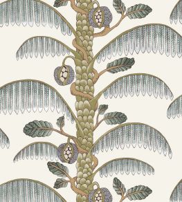 Palm Stripe Wallpaper by Josephine Munsey Clarke White Palm Stripe Wallpaper by Josephine Munsey Clarke White