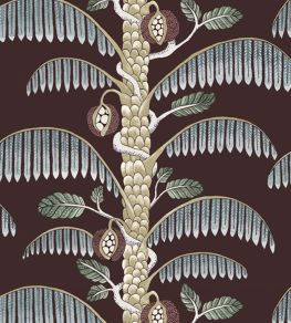 Palm Stripe Wallpaper by Josephine Munsey Spicer Brown Palm Stripe Wallpaper by Josephine Munsey Spicer Brown
