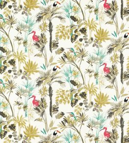 Palm Fabric by Studio G Charcoal/Citron Palm Fabric by Studio G Charcoal/Citron