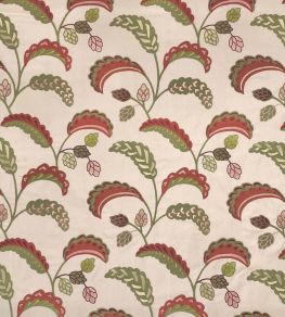 Palm Wave Fabric by Ian Sanderson Moss Green