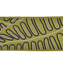 Paloma Embroidered Braid 97mm Trimming by Houles Verde