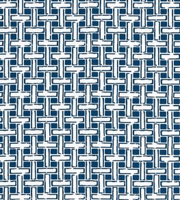 Panama Matelasse Fabric by Thibaut Navy Panama Matelasse Fabric by Thibaut Navy