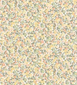 Pansy Wallpaper by Casadeco Kaki / Corail / Jaune