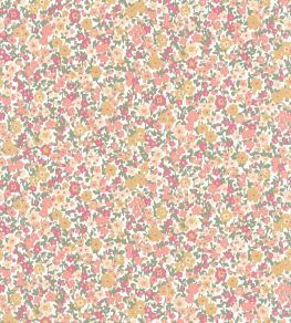 Pansy Wallpaper by Casadeco Kaki / Rouge / Beige