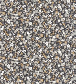 Pansy Wallpaper by Casadeco Noir / Camel Pansy Wallpaper by Casadeco Noir / Camel