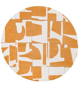 Papercut Round Rug by Louis De Poortere Curry Papercut Round Rug by Louis De Poortere Curry