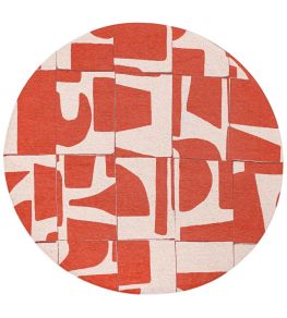 Papercut Round Rug by Louis De Poortere Rust