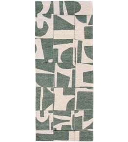 Papercut Runner Rug by Louis De Poortere Sea Spray Papercut Runner Rug by Louis De Poortere Sea Spray