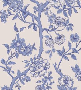 Paradise Tree Wallpaper by Cole & Son Cornflower Blue & Soft White