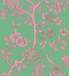 Paradise Tree Wallpaper by Cole & Son Emerald & Petal Pink Paradise Tree Wallpaper by Cole & Son Emerald & Petal Pink