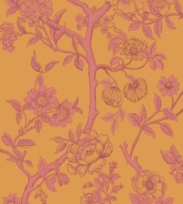 Paradise Tree Wallpaper by Cole & Son Tangerine & Hibiscus Paradise Tree Wallpaper by Cole & Son Tangerine & Hibiscus