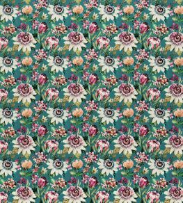 Paradise Velvet Fabric by Studio G Teal