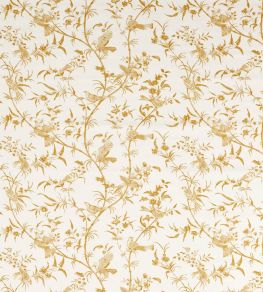 Paradise Woods Toile Fabric by Sanderson Mustard