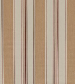 Parasol Stripe Fabric by Zoffany Sandstone/Russet