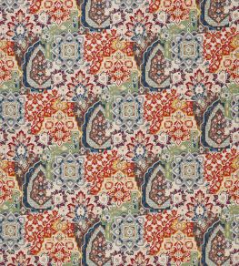 Paridaiza Fabric by Nina Campbell Blue/Terracotta