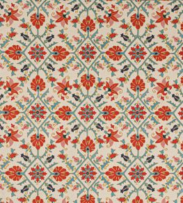 Pashley Fabric by Colefax and Fowler Tomato/Aqua Pashley Fabric by Colefax and Fowler Tomato/Aqua