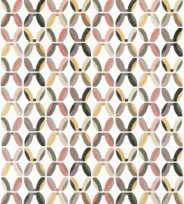 Passageway Embroidery Fabric by Thibaut Apricot and Ginger